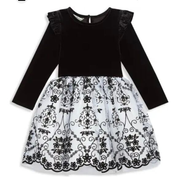 Pippa & Julie Erika Long Sleeve
Velvet & Flocked Tulle Dress size 3/6 months - Picture 1 of 4